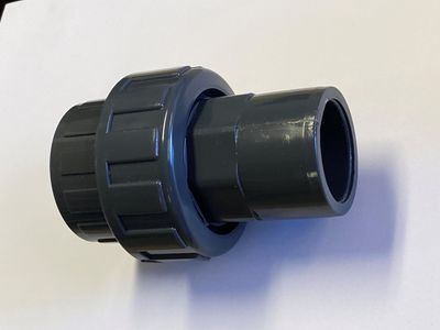 PVC Union 3-delt fra ø50mm LIM til ø50mm Stuss        