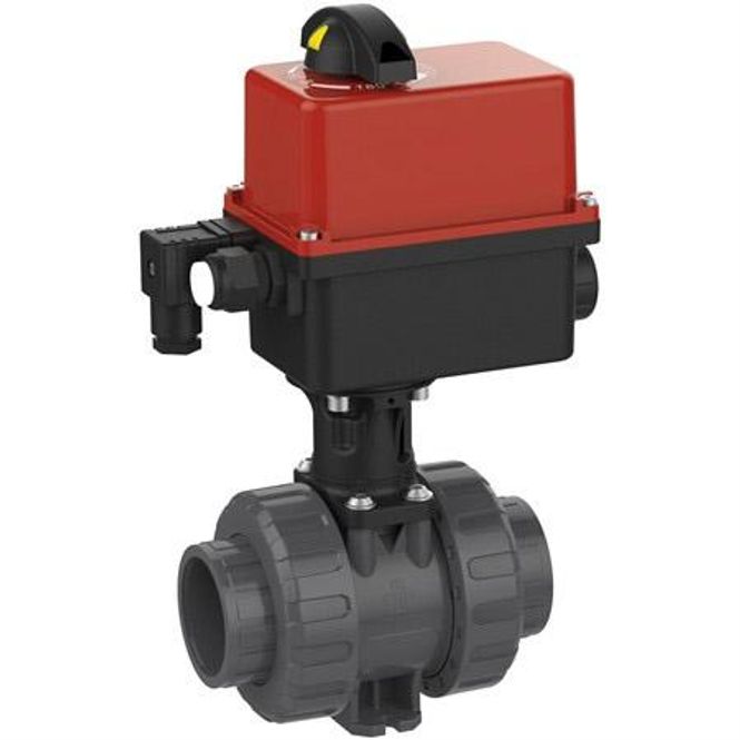 Hovedbilde PVC/EPDM kuleventil d63mm, El.akt. ER020P 230vac, ...
