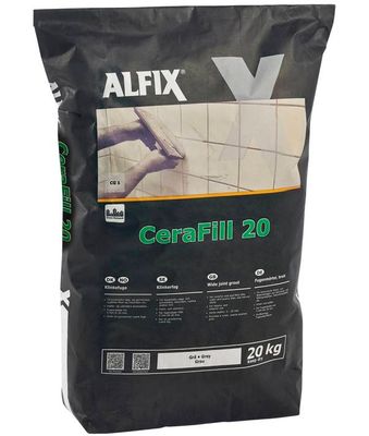 Kantstein, Fugemasse Cement Cerafill-20, 5kg. Grå       