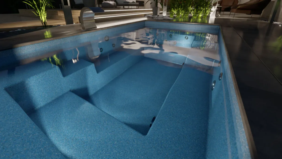 GJ Glassfiberbasseng Thalia 3.9x2.1M H=0.8M