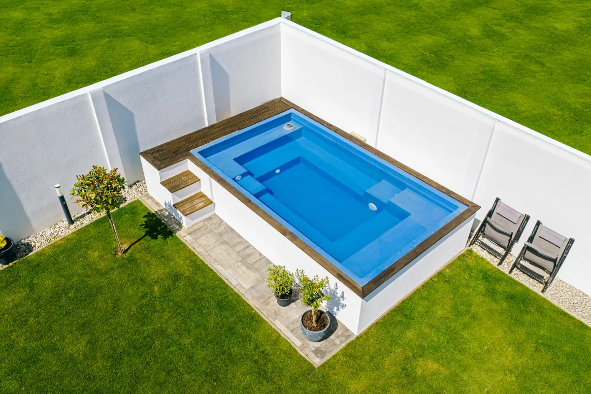 GJ Glassfiberbasseng Thalia 3.9x2.1M H=0.8M