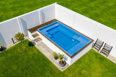 GJ Glassfiberbasseng Thalia 3.9x2.1M H=0.8M