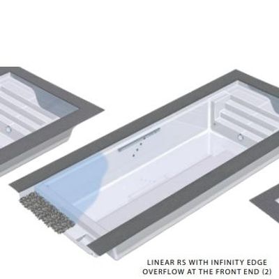 Rivierapool Glassfiber D-line Linear RS Infinity
