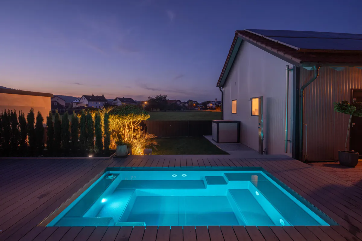 GJ Glassfiberbasseng Thalia 3.9x2.1M H=0.8M