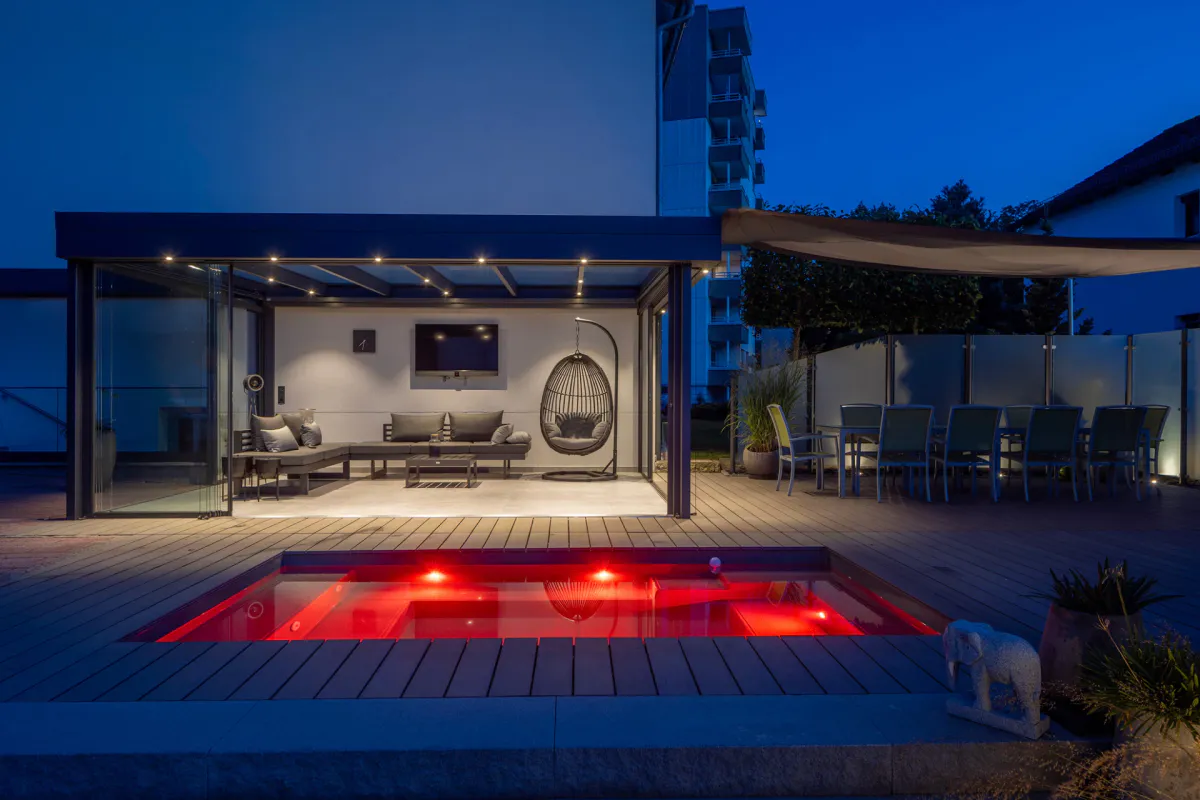 GJ Glassfiberbasseng Thalia 3.9x2.1M H=0.8M