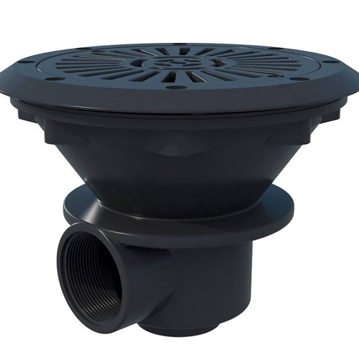 Bunnutløp ASTRAL ABS for innstøpning og Liner Ø210mm AntrasittGr